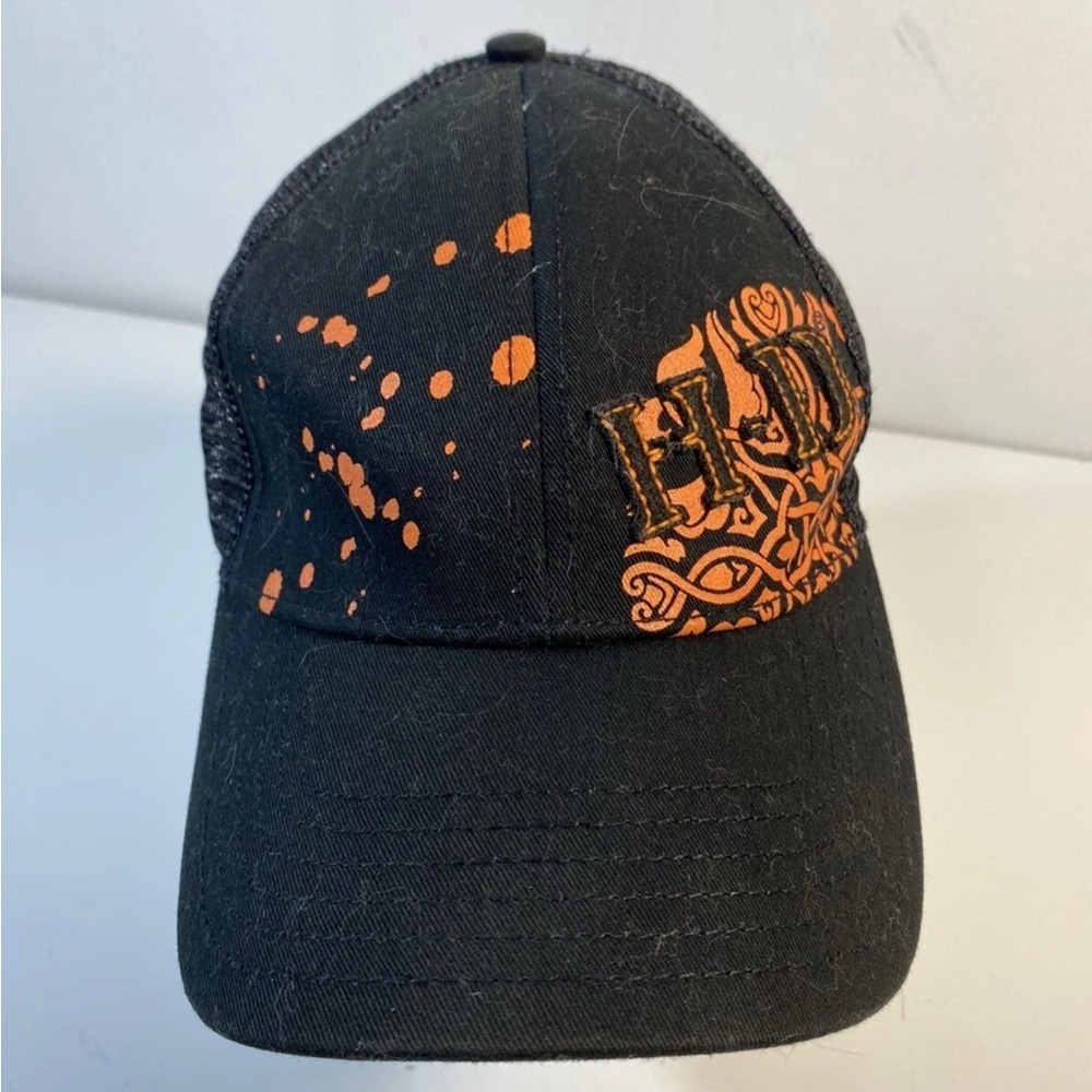 Harley Davidson Hook and Loop Mesh Back Hat‎ Orlando Florida Embroidery On Back